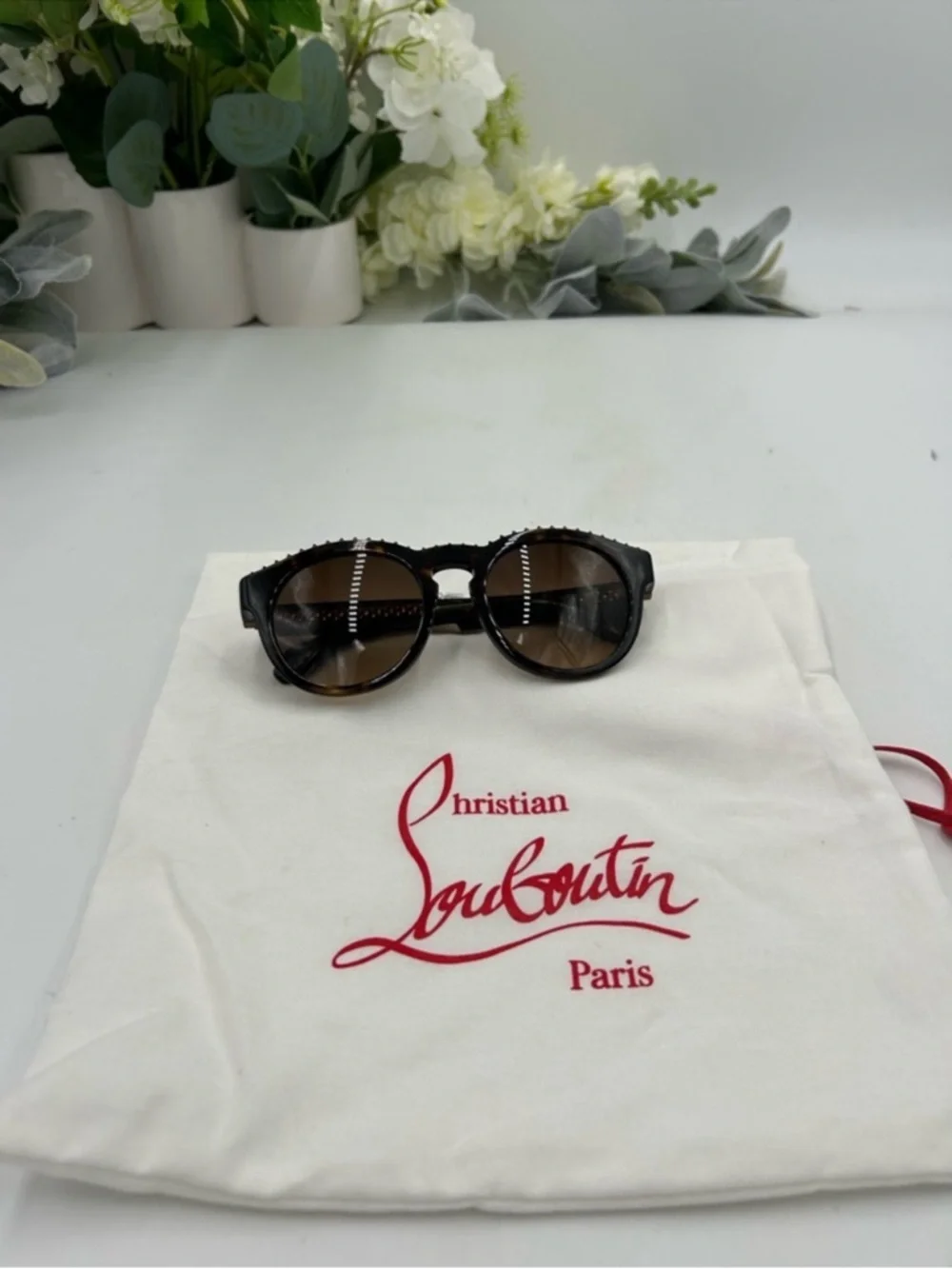 Women’s Christian Louboutin ANOUCK LB0024 acetate sunglasses made in Italy